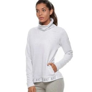 **HP** Nike Women’s Gray Dri-Fit High Neck Banded Sweatshirt